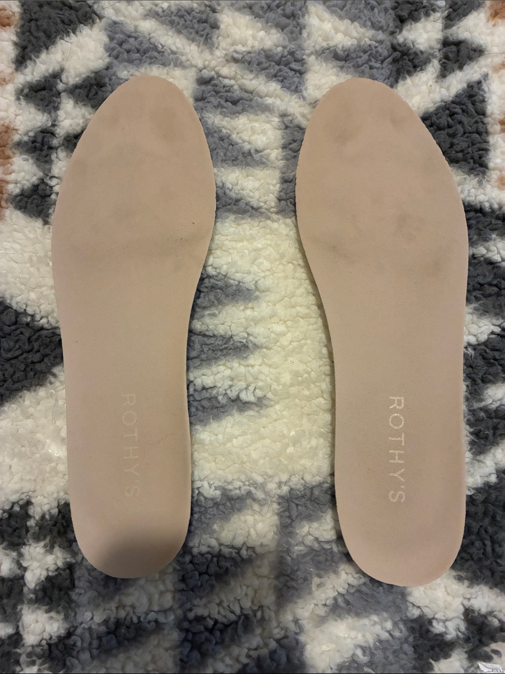 Rothy's Cream Knit Mary Jane Espadrille Flats with Gold Buckle - Picture 7 of 8